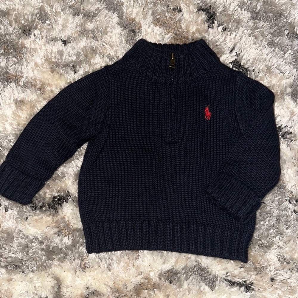 Polo Ralph Lauren baby half zip knit sweater